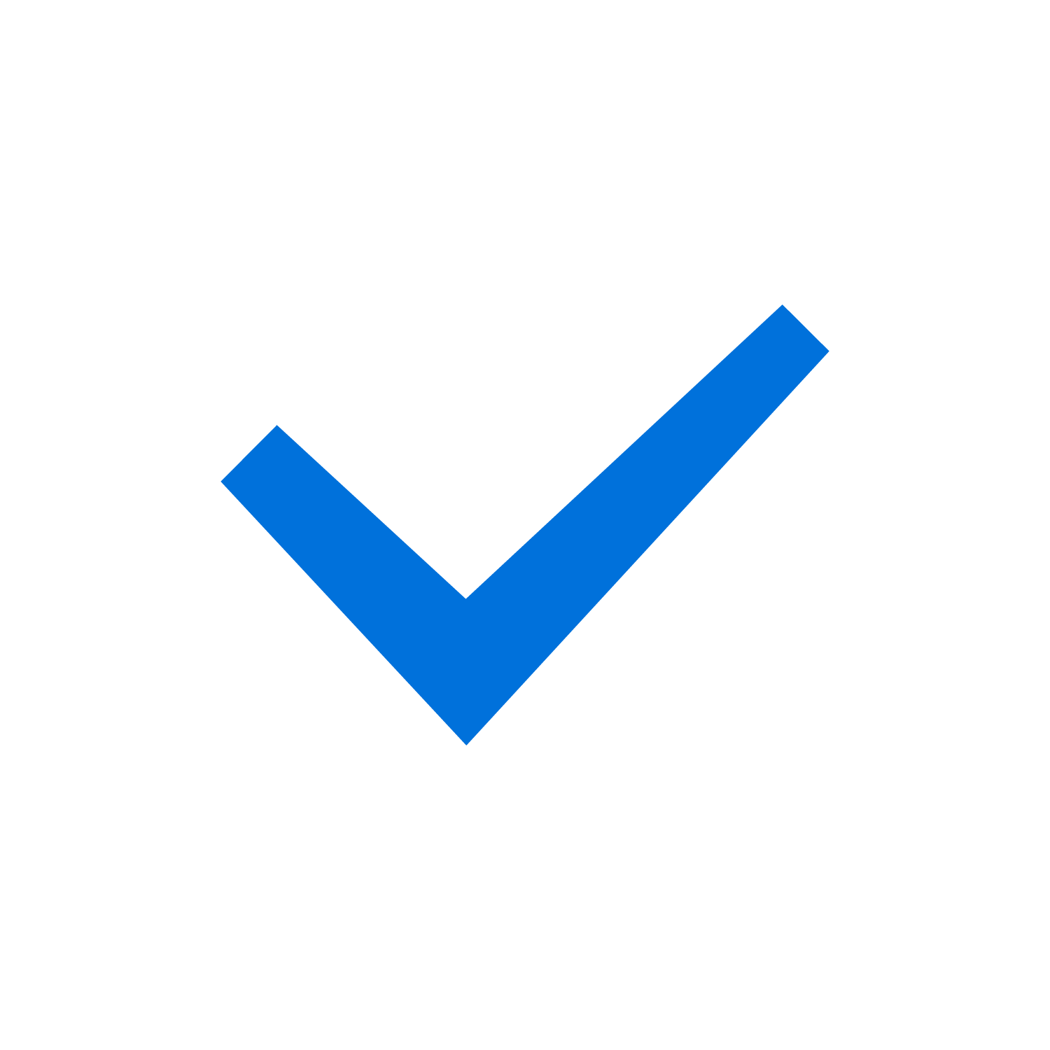 A checkmark one